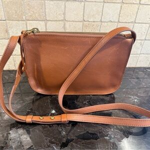 Brown Madewell Leather Crossbody Bag